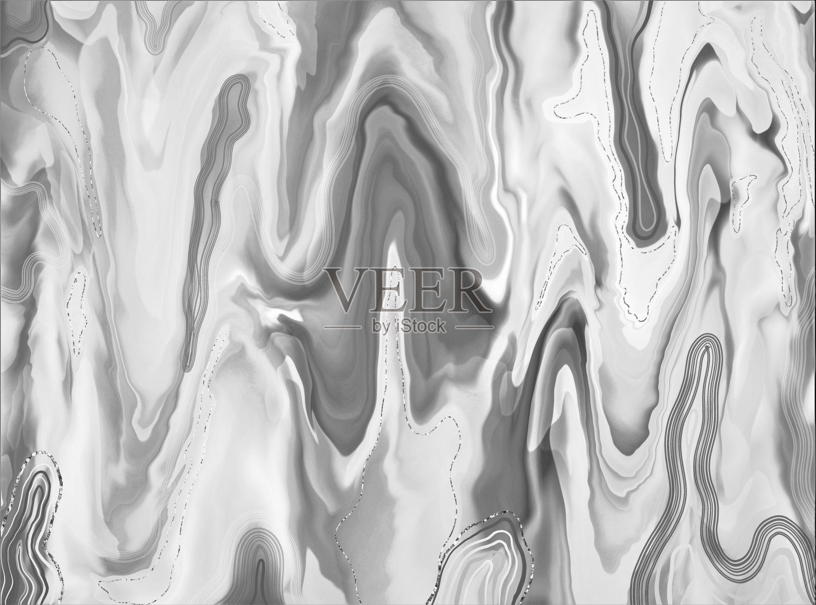 黑白大理石纹理。抽象的大理石背景插画图片素材