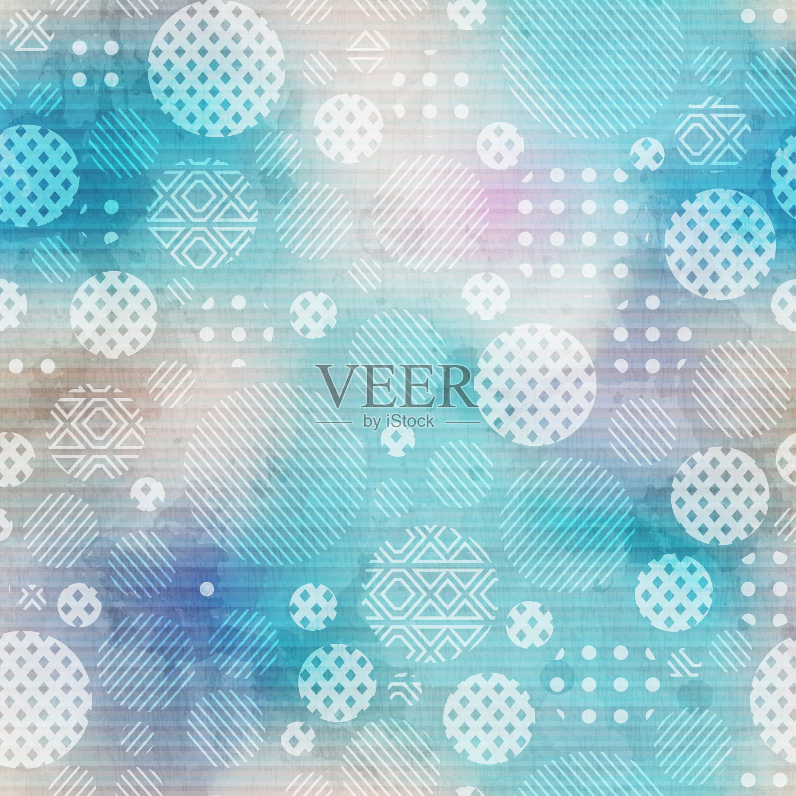 布圆无缝图案插画图片素材