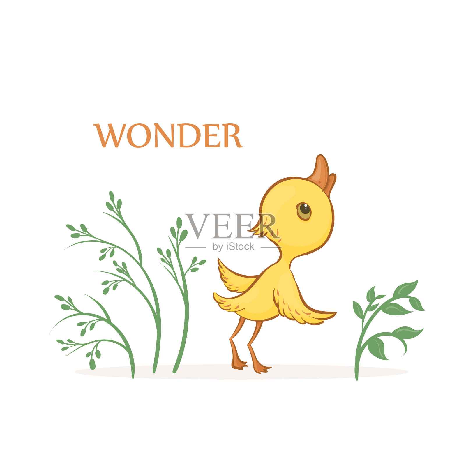 手绘一个可爱的好奇设计元素图片