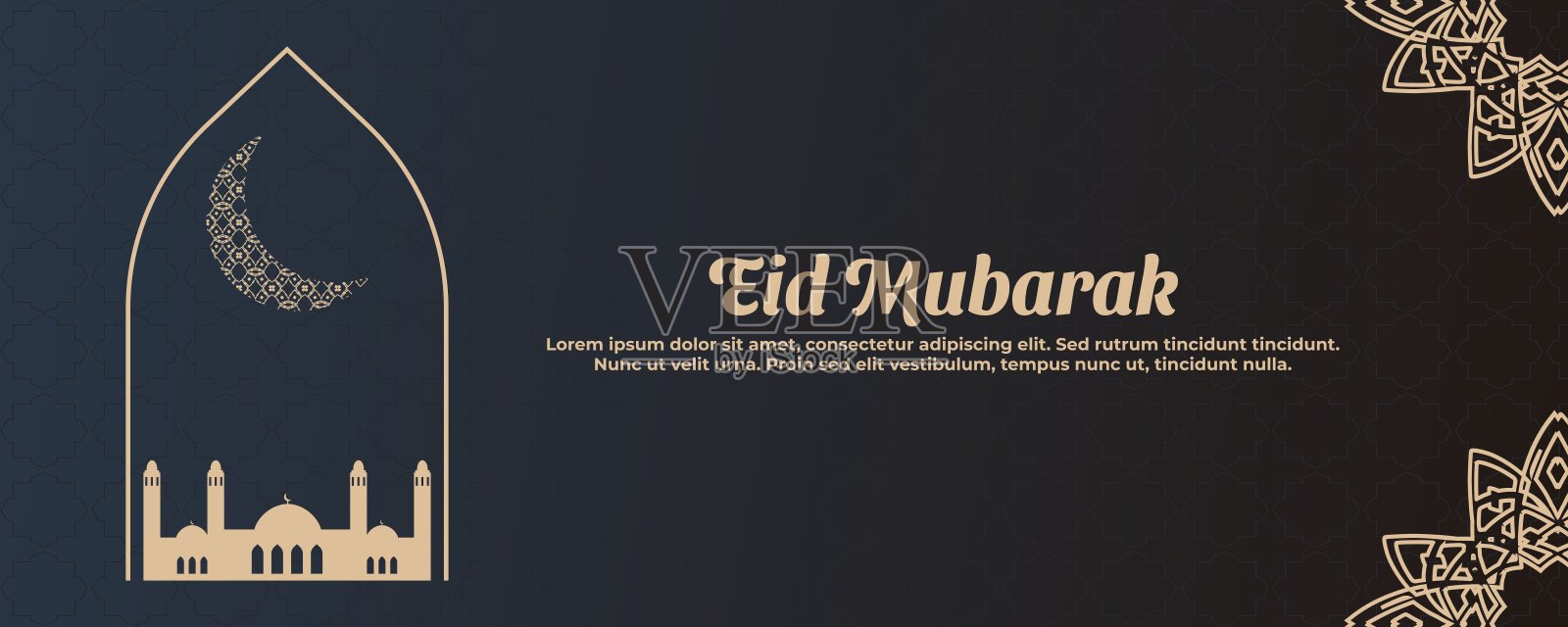 穆斯林节日开斋节穆巴拉克的背景插画图片素材