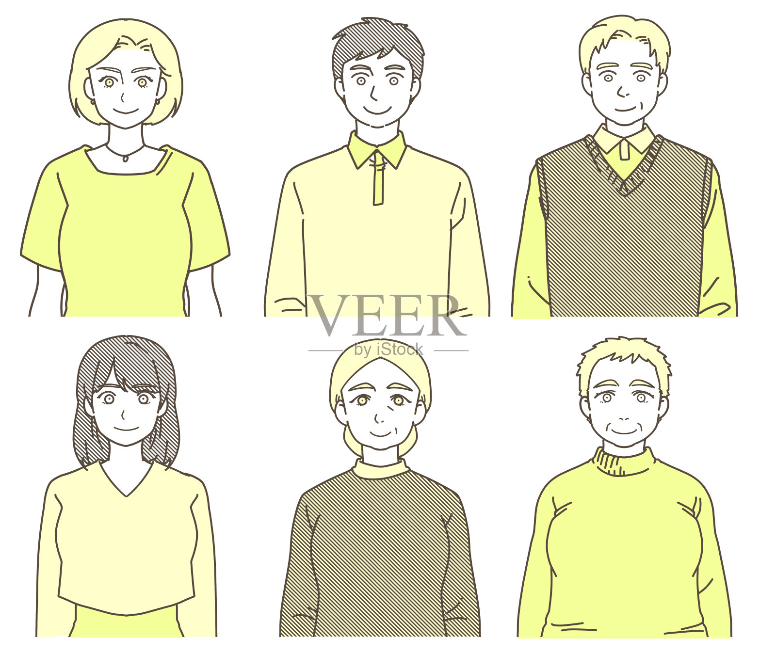 男女老少皆宜插画图片素材