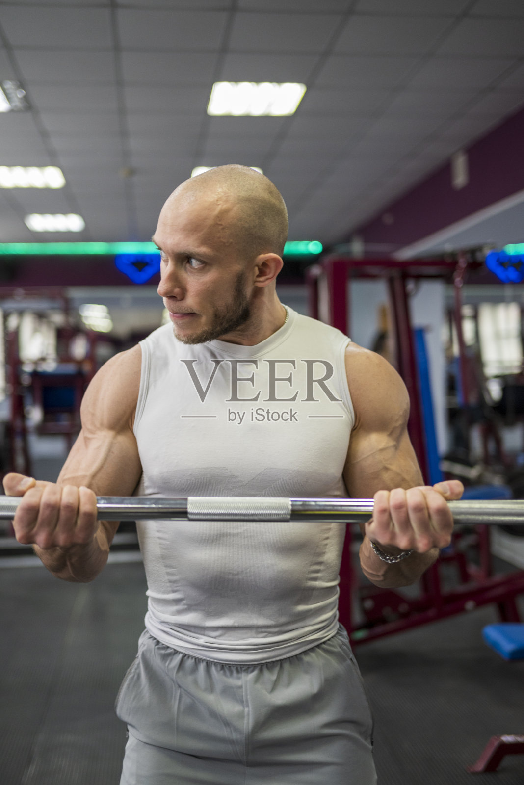 杠铃运动员照片摄影图片