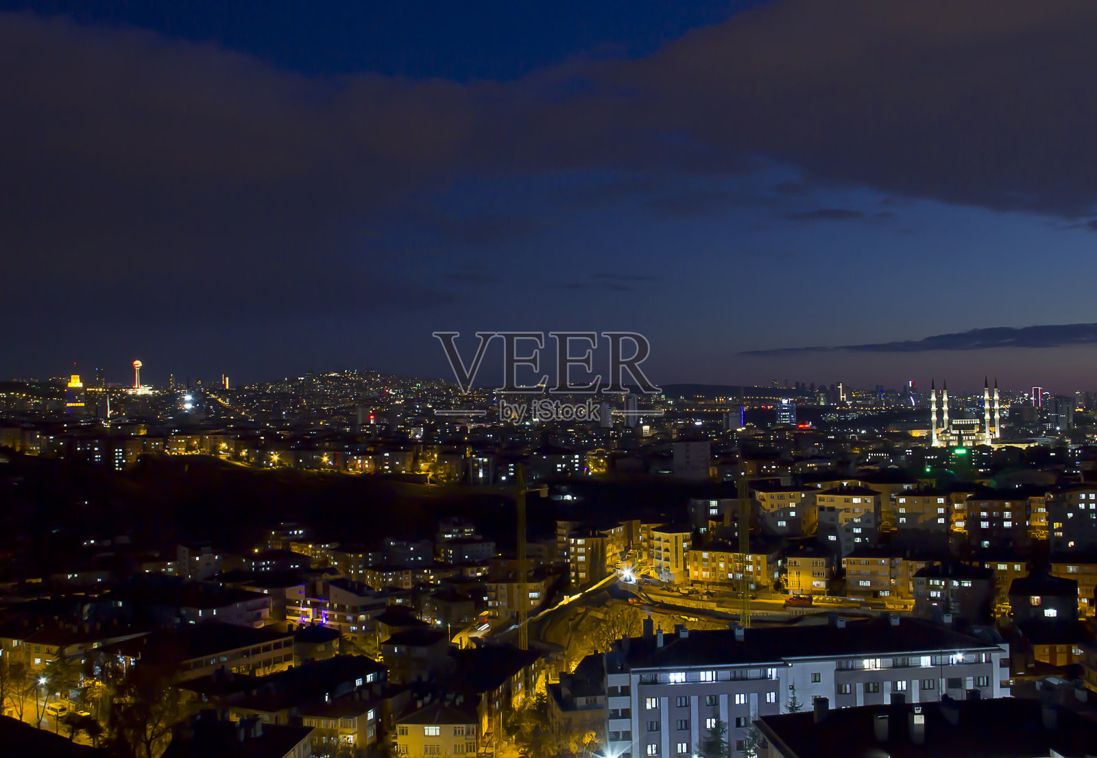 安卡拉Kocatepe Mosque和阿塔照片摄影图片