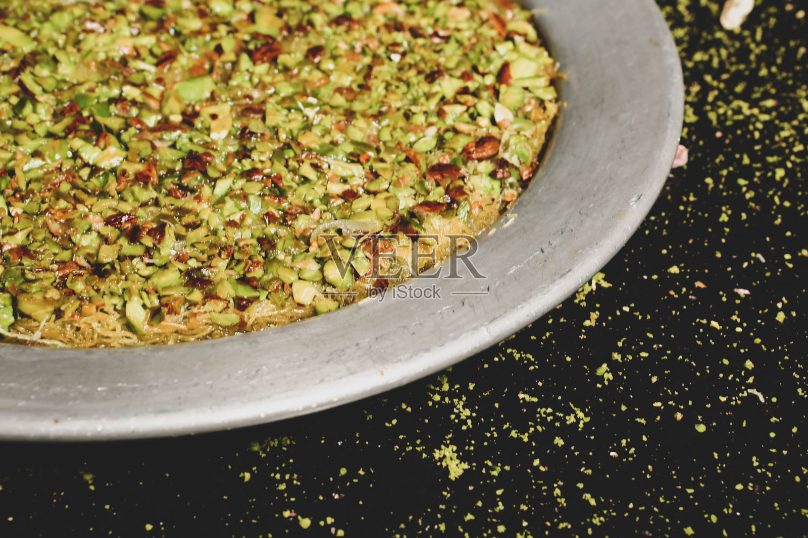 美味的传统土耳其甜点，Kunefe照片摄影图片