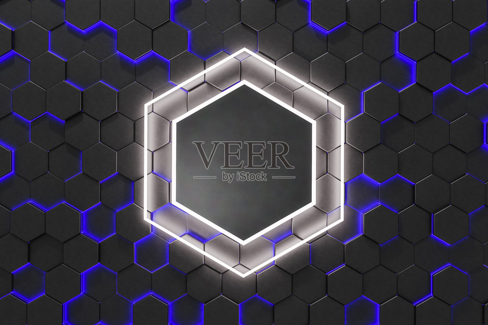 3 d演示。在抽象的未来背景上为你的设计留出空间。照片摄影图片