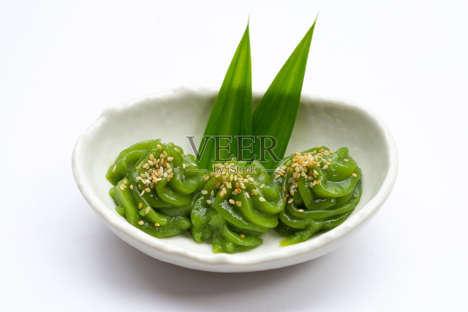 白芝麻香兰布丁照片摄影图片