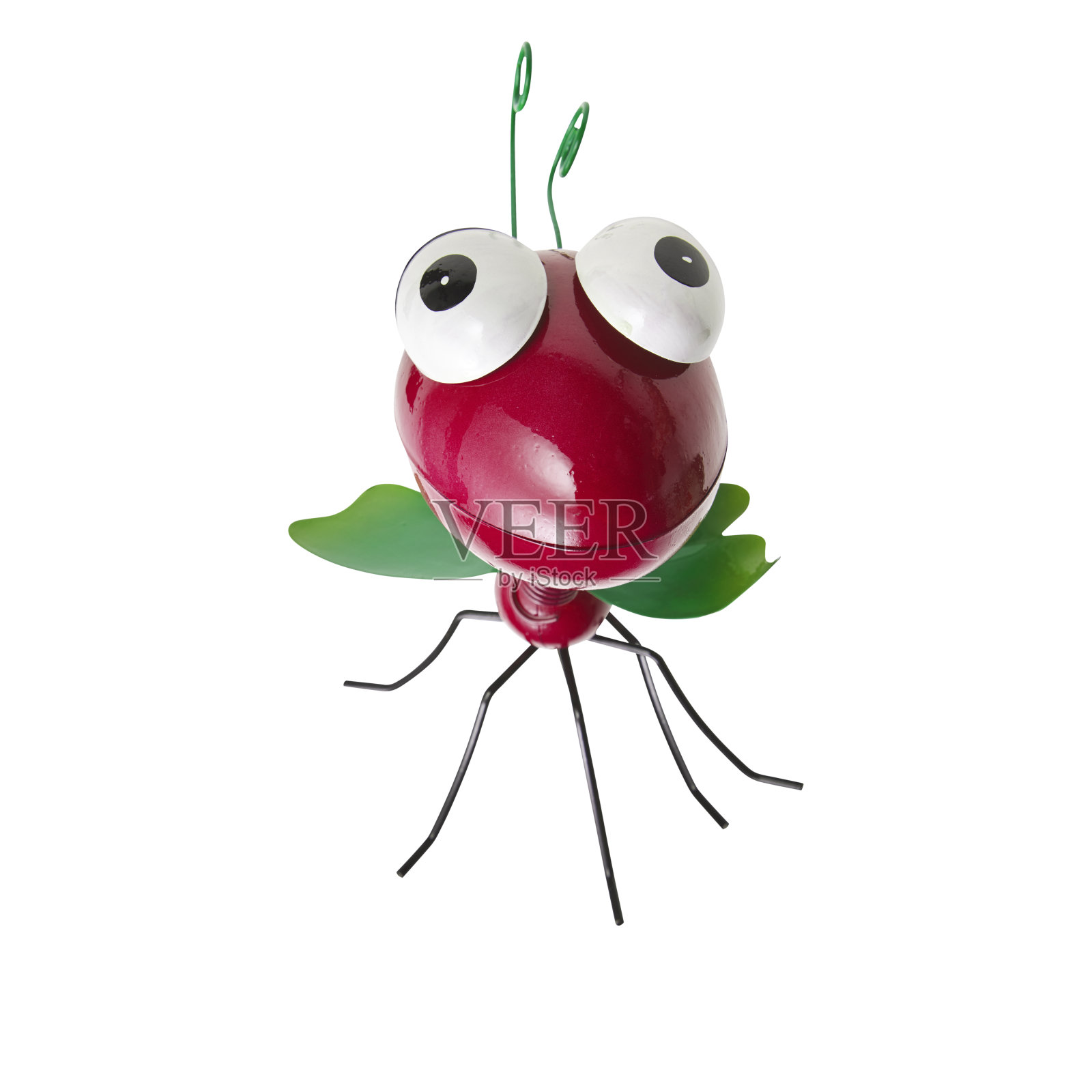 红色蚂蚁铁金属孤立在白色背景与削减“r照片摄影图片