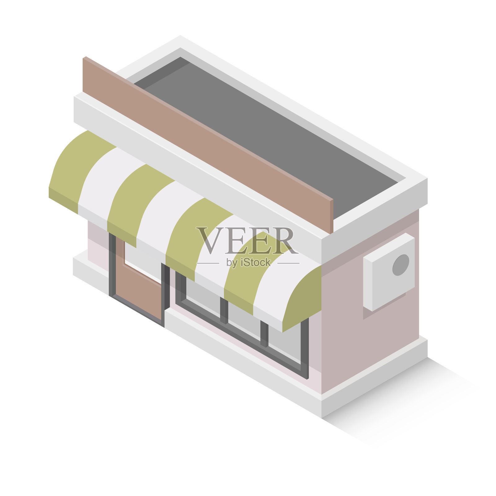 等距商店市场设计元素图片