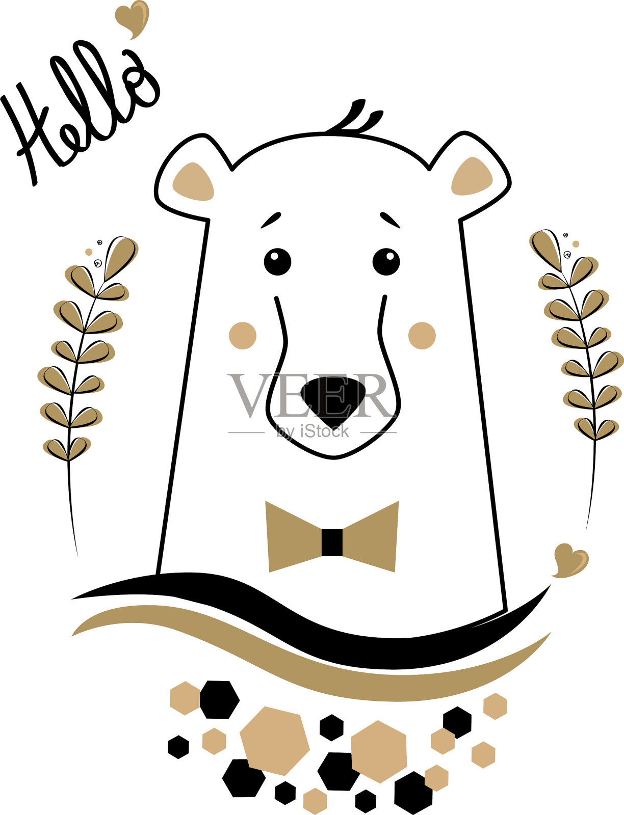 斯堪的纳维亚的熊设计元素图片