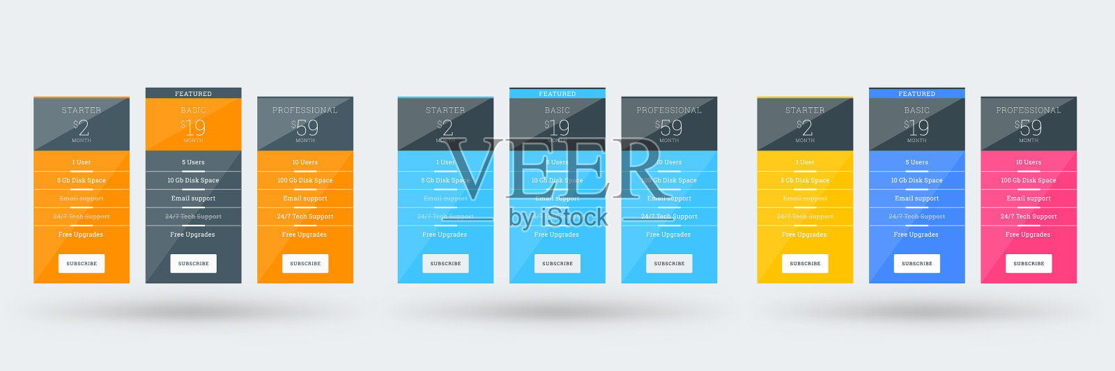 定价表设计模板定价方案插画图片素材