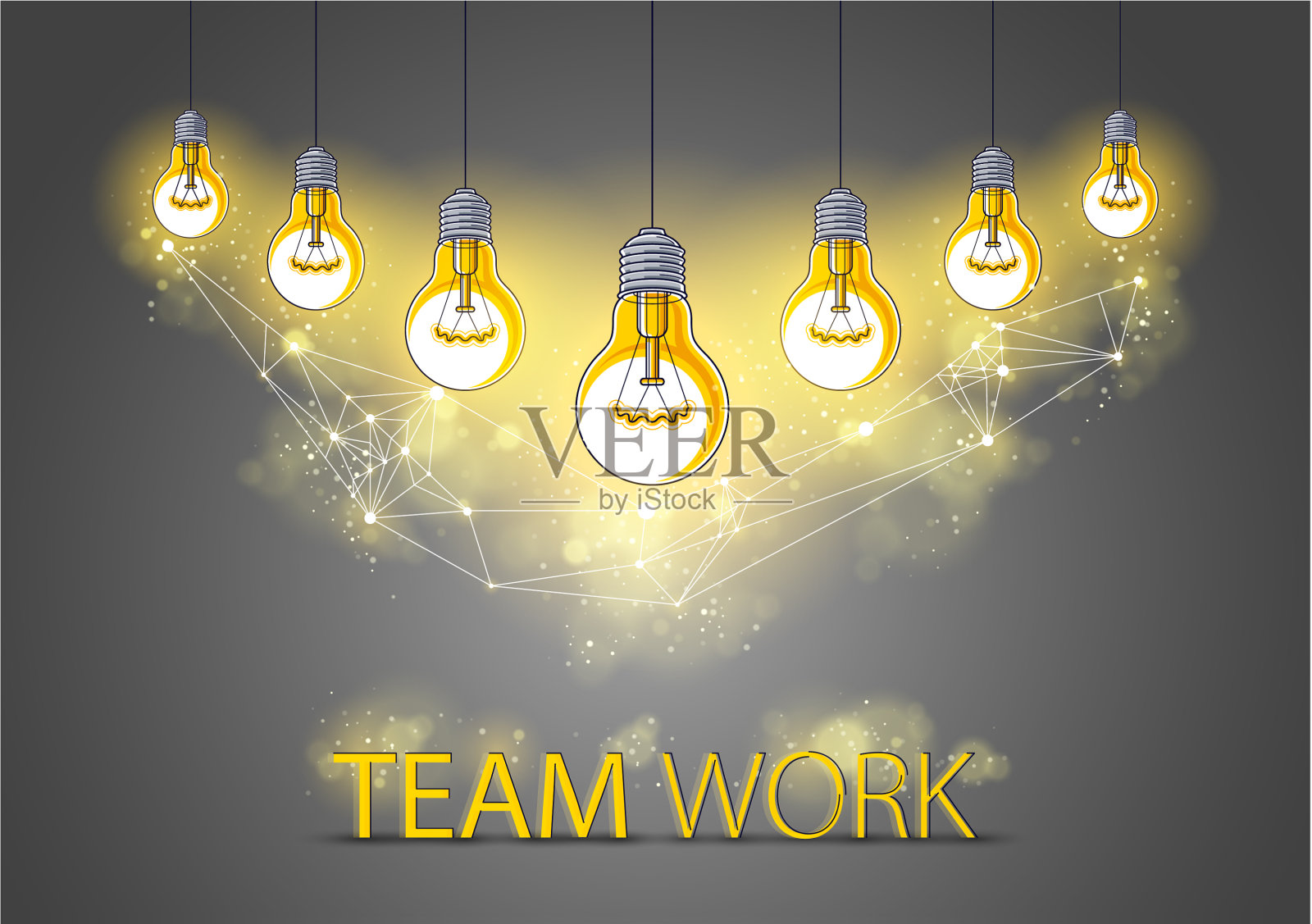 创意团队概念组五大亮点插画图片素材