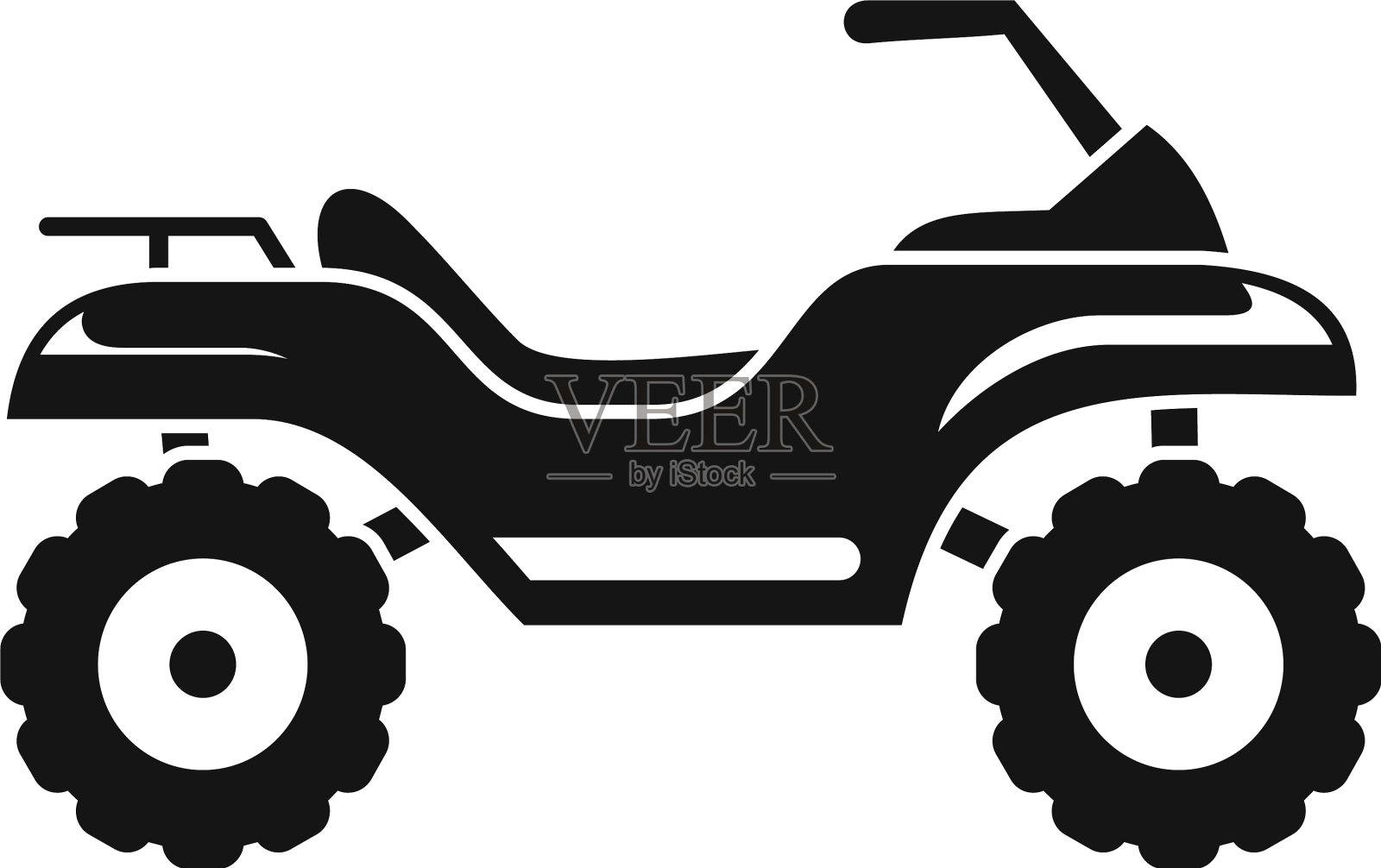 挑战风格简单的四驱车图标设计元素图片