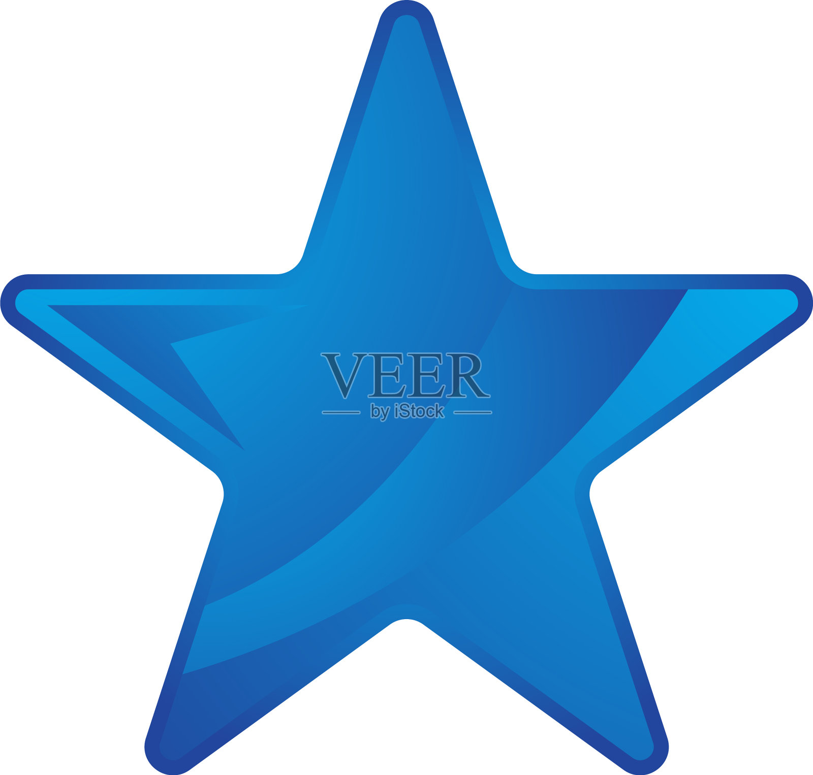 蓝色的星星图标设计元素图片