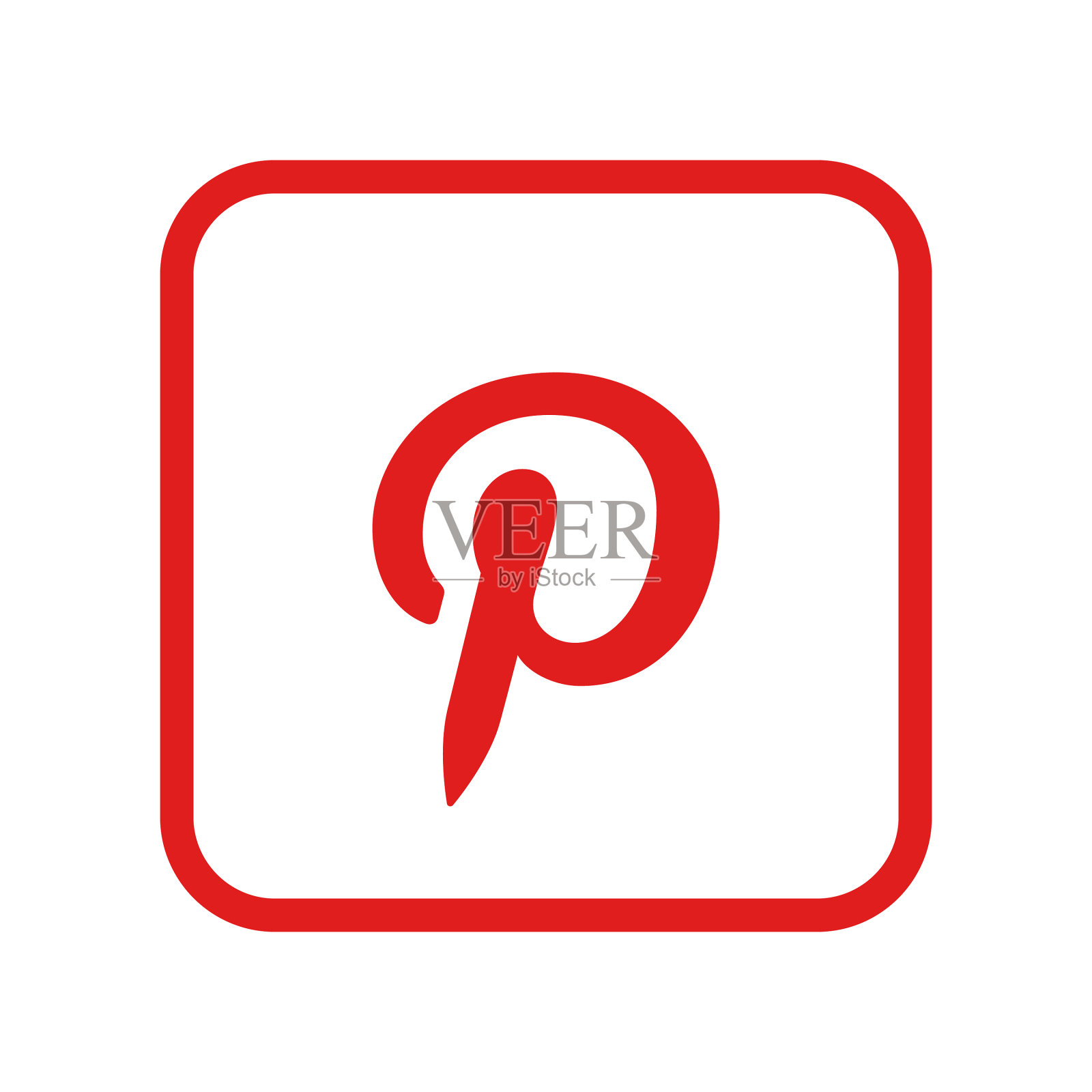 社交媒体符号pinterest插画图片素材