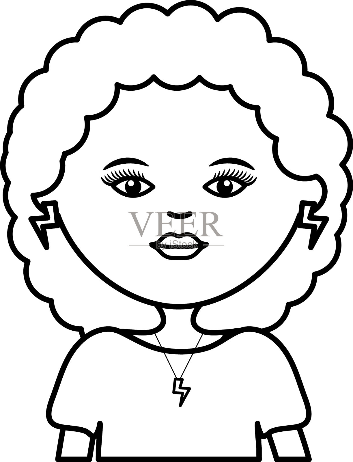 可爱的女人都市风格性格设计元素图片