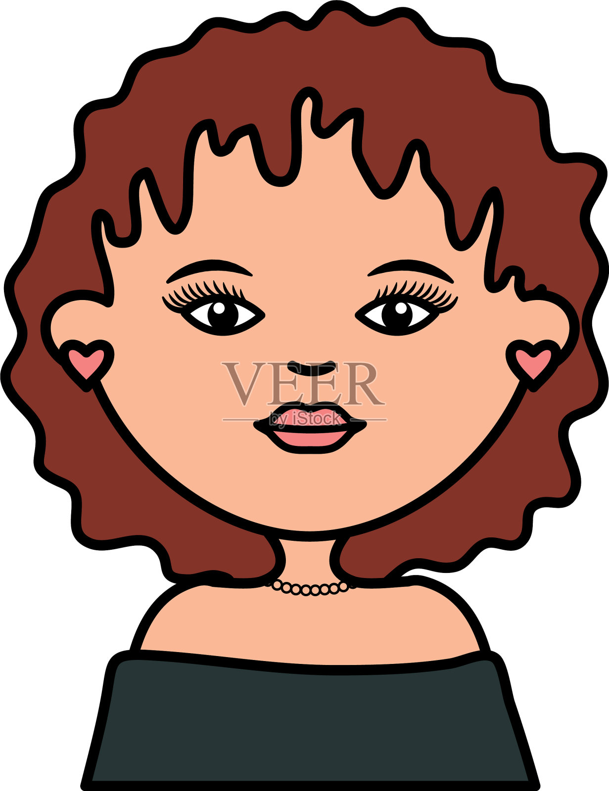 可爱的女人都市风格性格设计元素图片