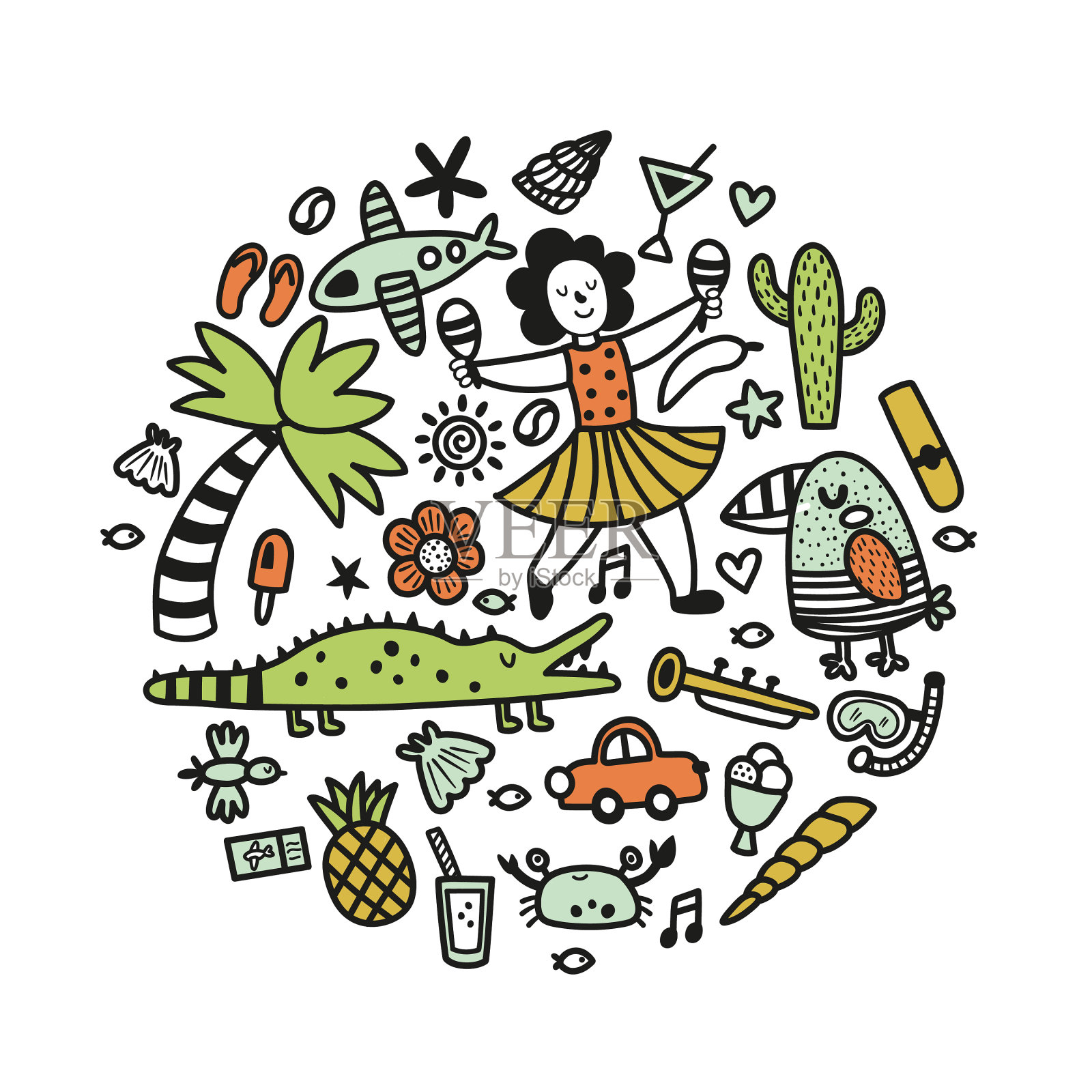 古巴圆设计元素图片