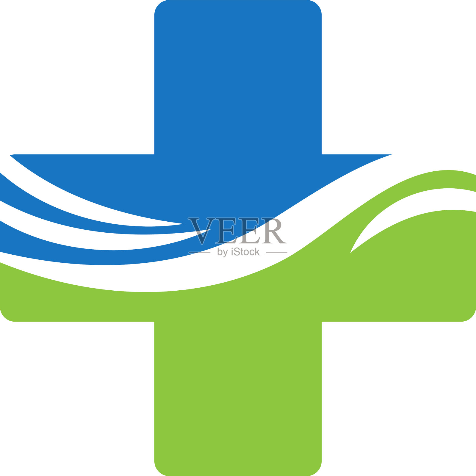 医学交叉平面设计模板分离设计元素图片