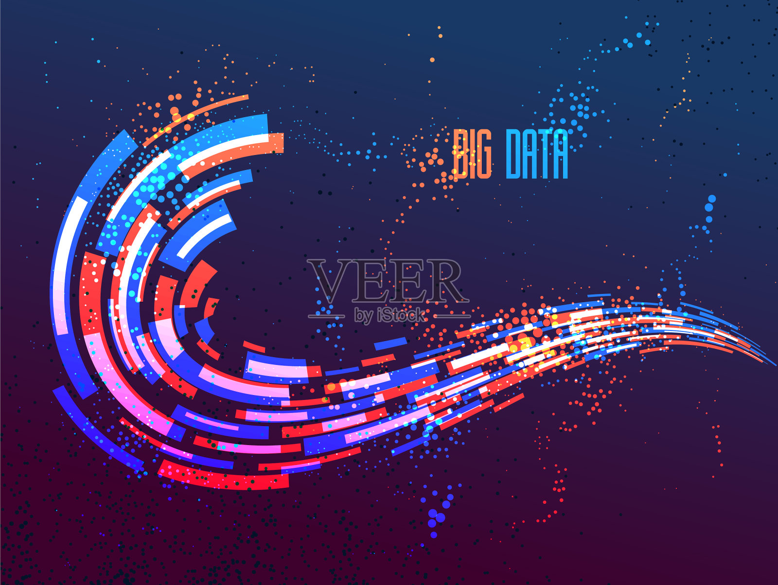 三维抽象动态线在运动背景插画图片素材