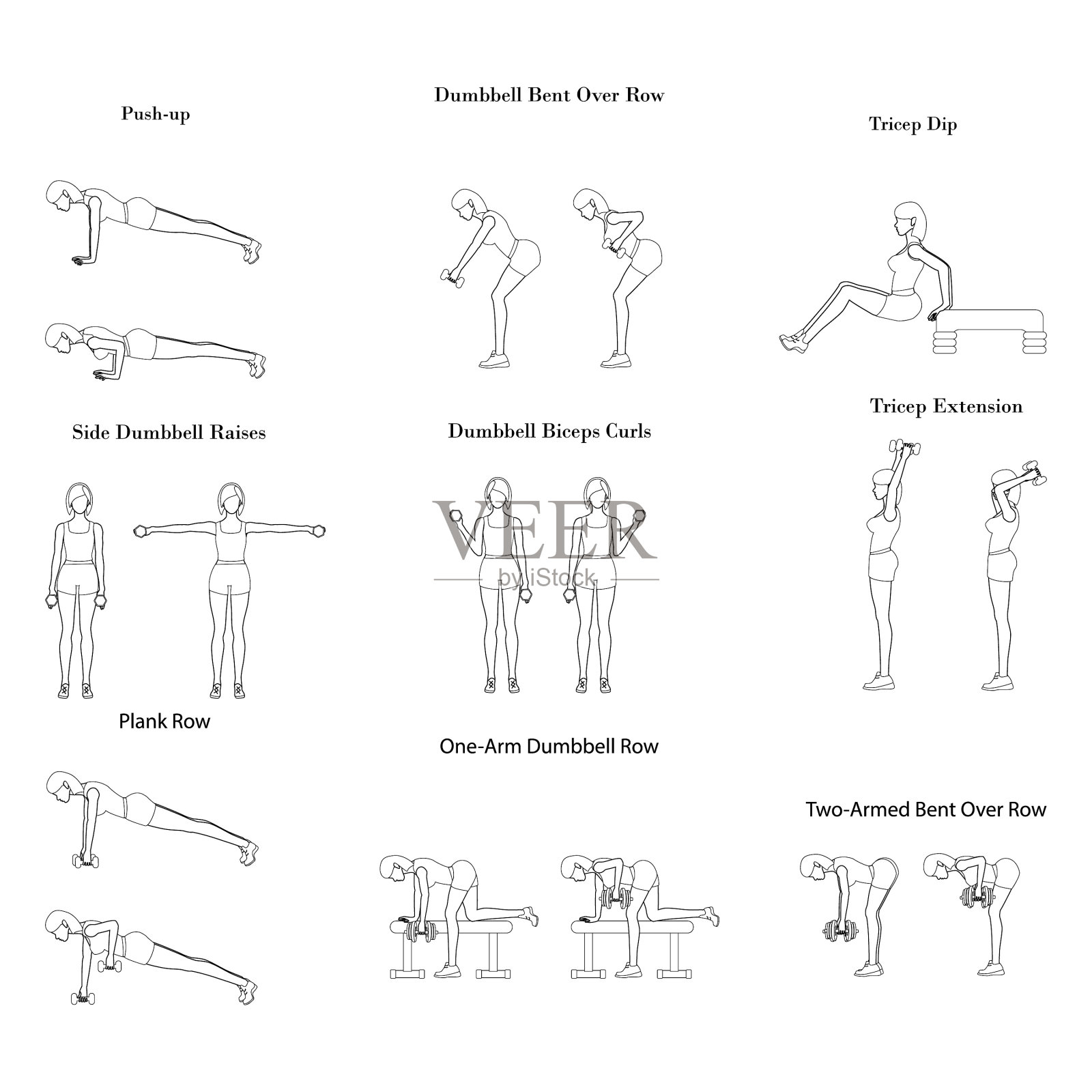 健身运动概述插画图片素材