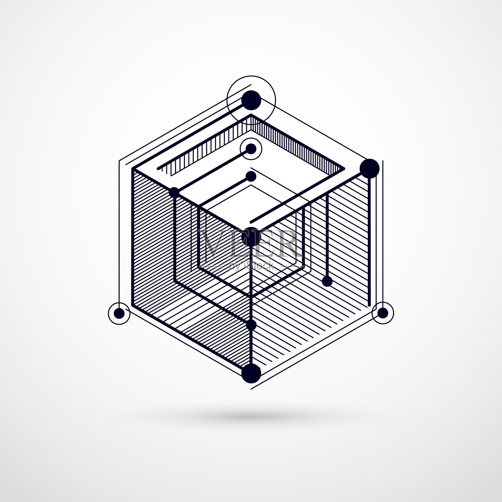 抽象几何黑白背景插画图片素材