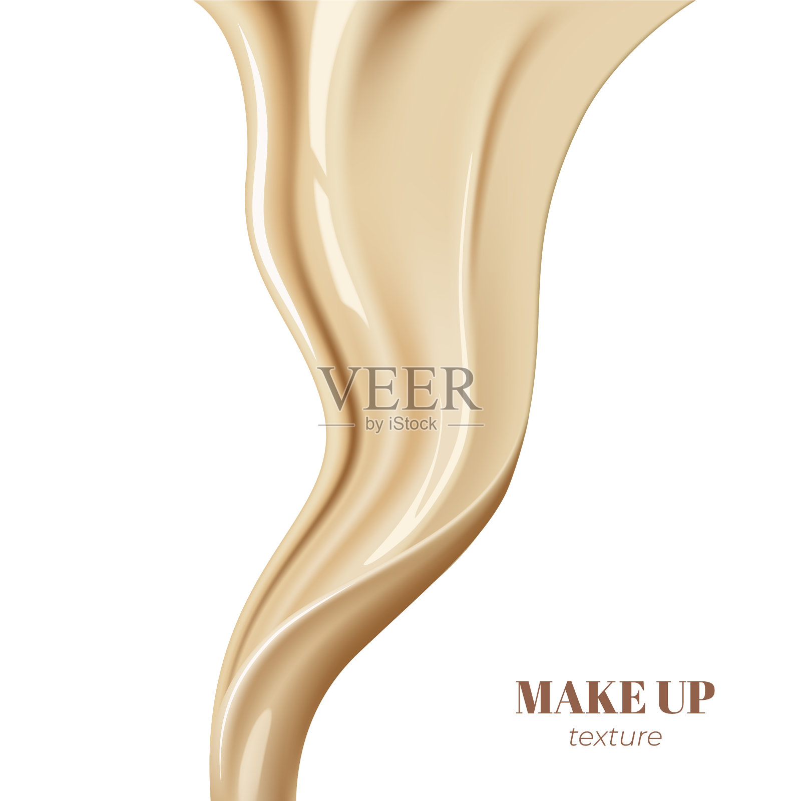 现实粉底奶油质地的美丽插画图片素材