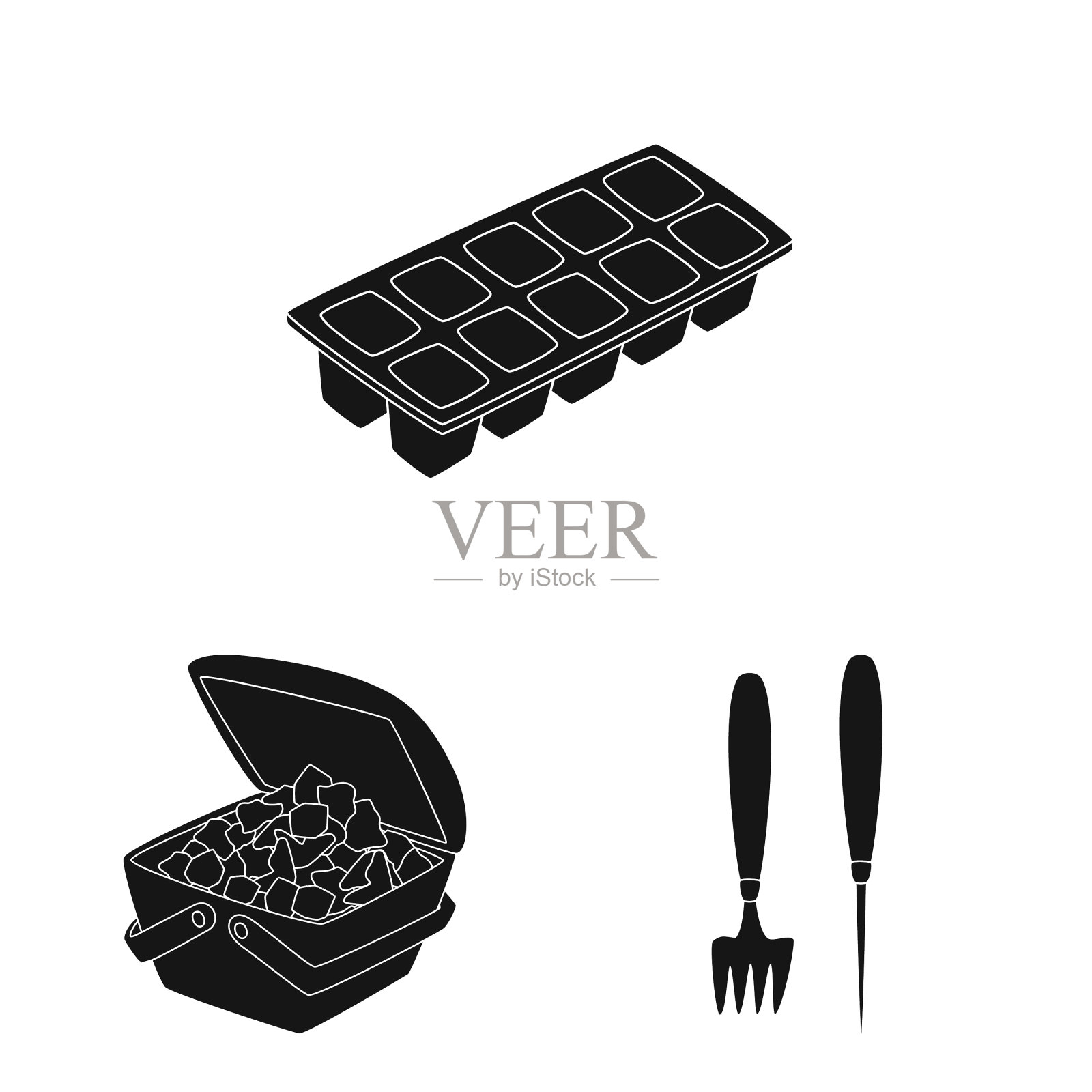 冰冷透明的符号插画图片素材