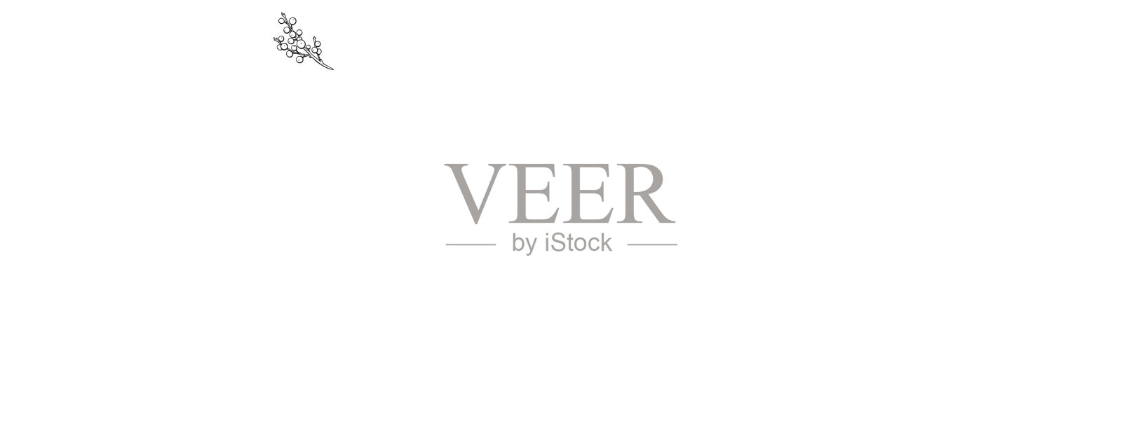 槲寄生串着色书设计元素图片