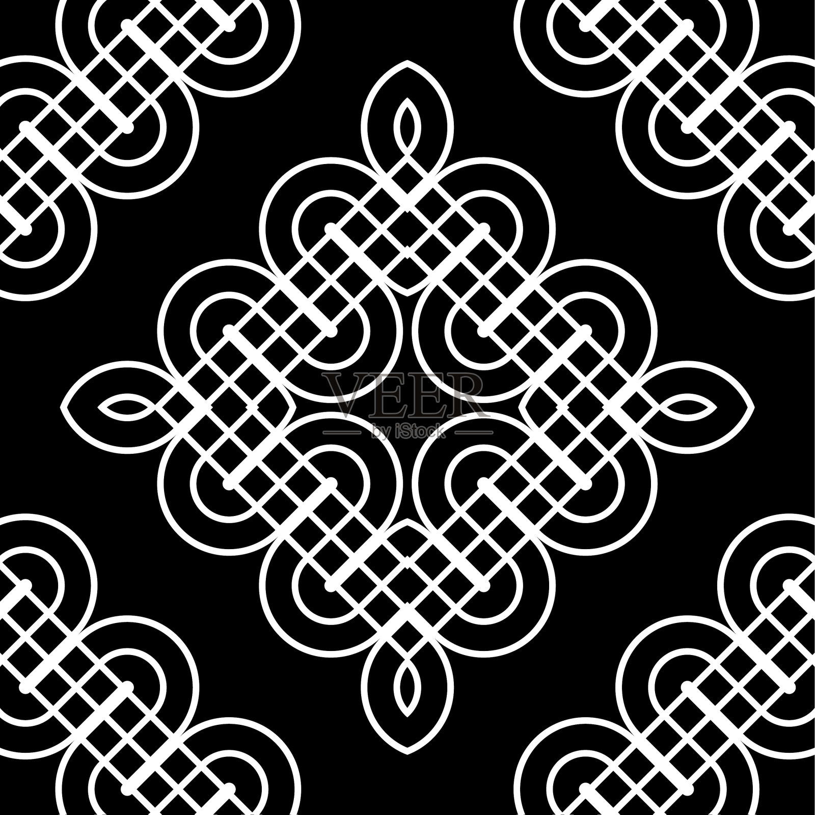 设计无缝单色装饰图案插画图片素材