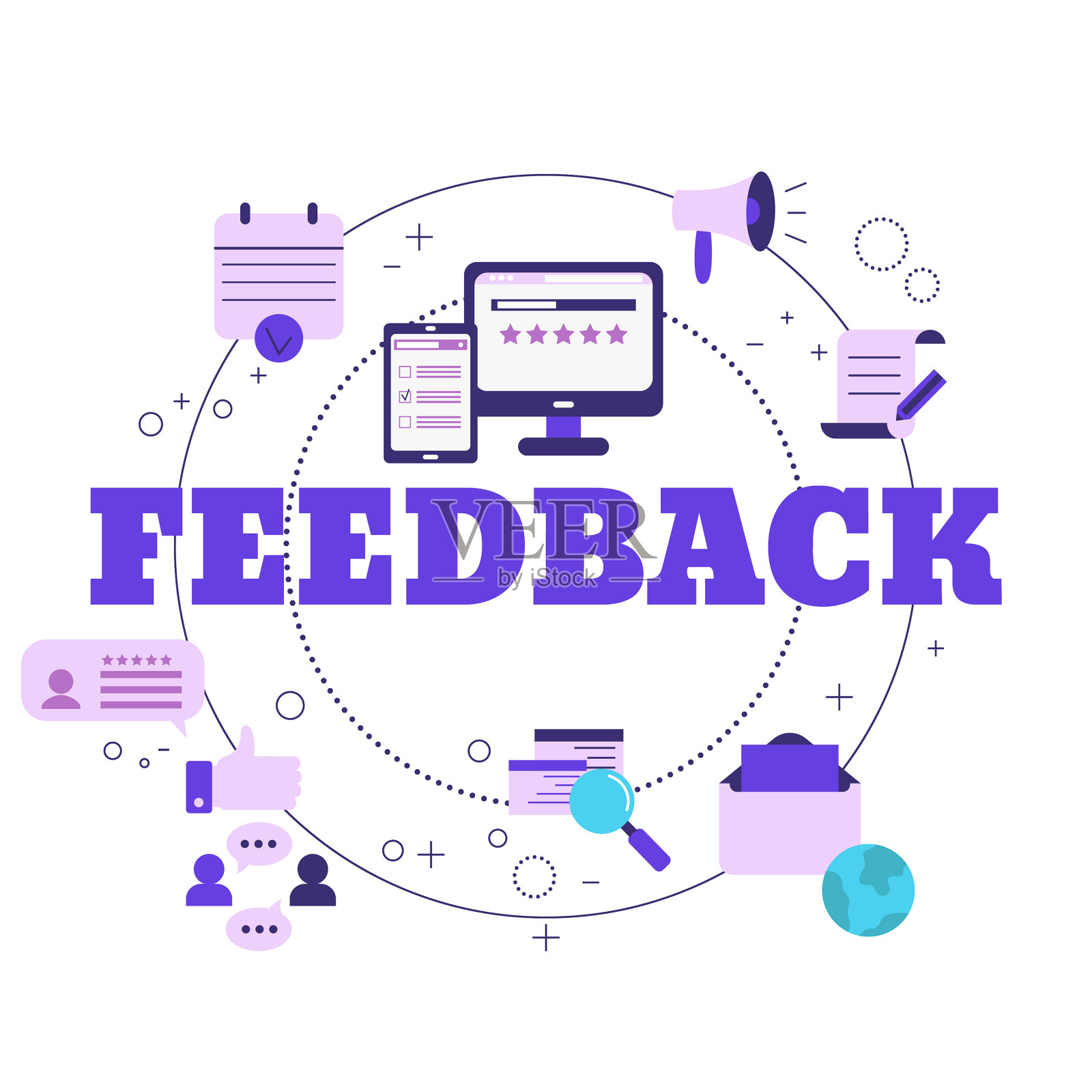 客户反馈概念客户反馈设计元素图片
