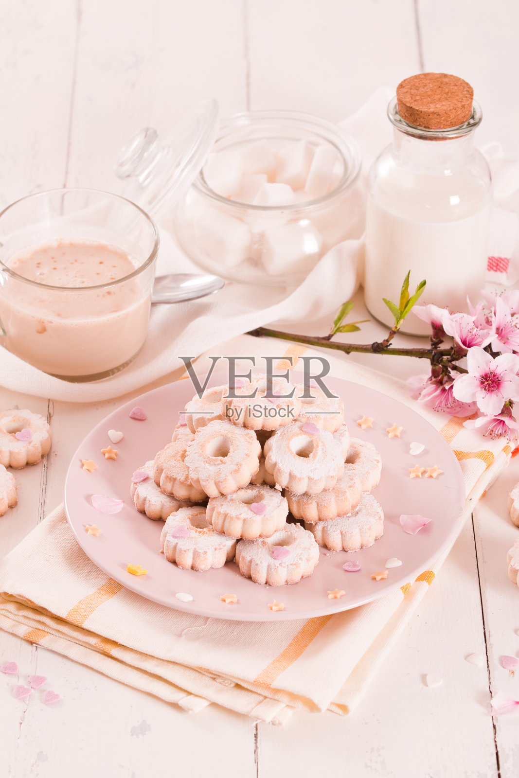 Canestrelli饼干。照片摄影图片