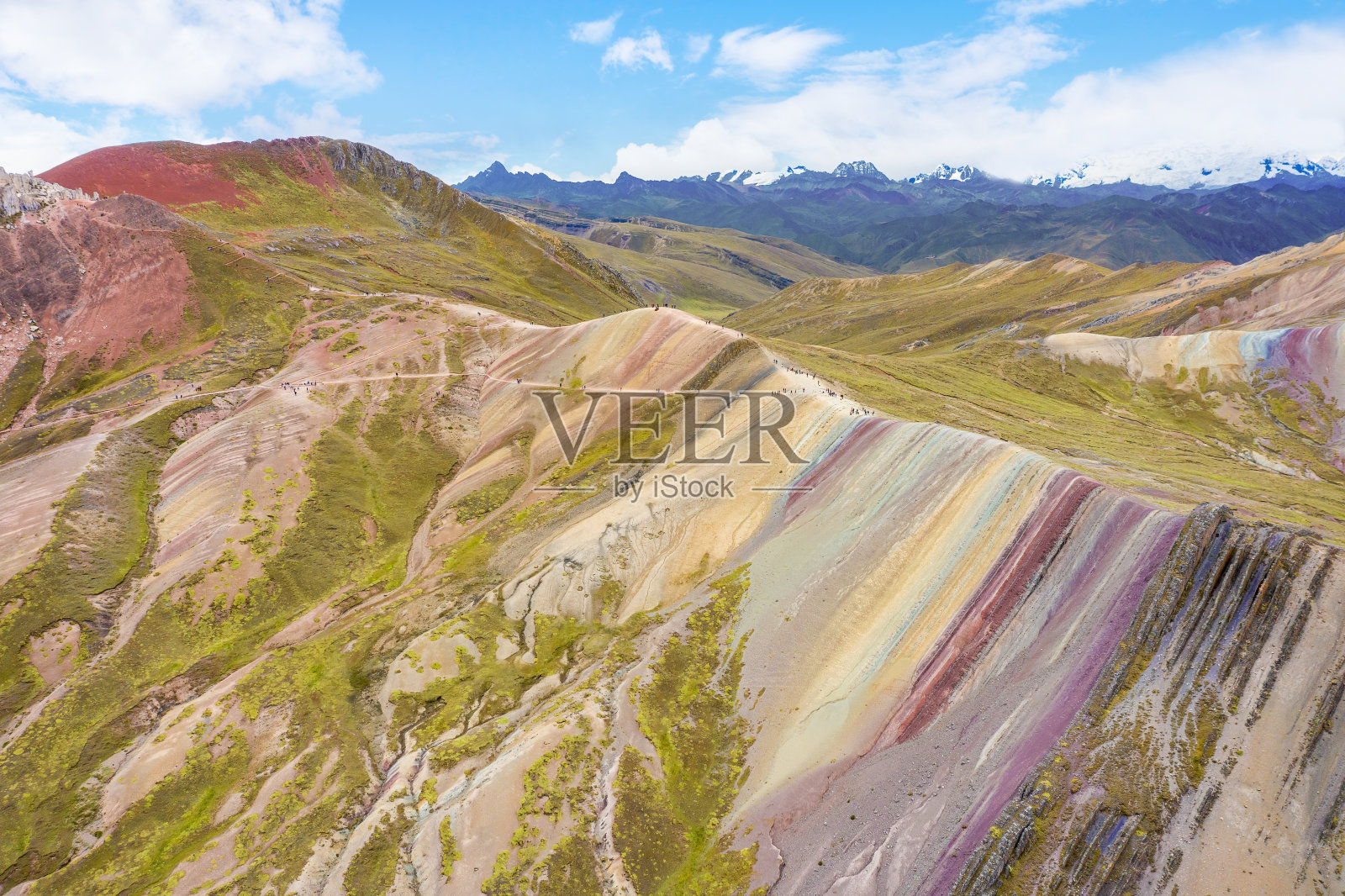 秘鲁库斯科的帕尔科约彩虹山照片摄影图片