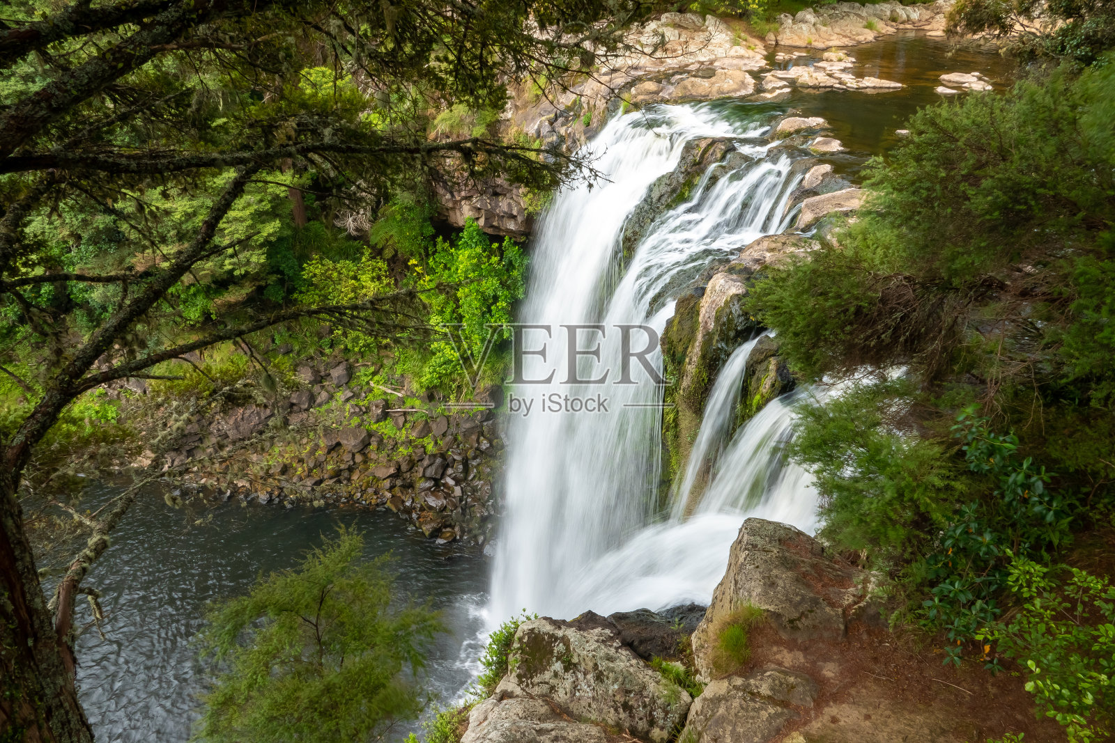 新西兰克里克里的克里克里瀑布照片摄影图片