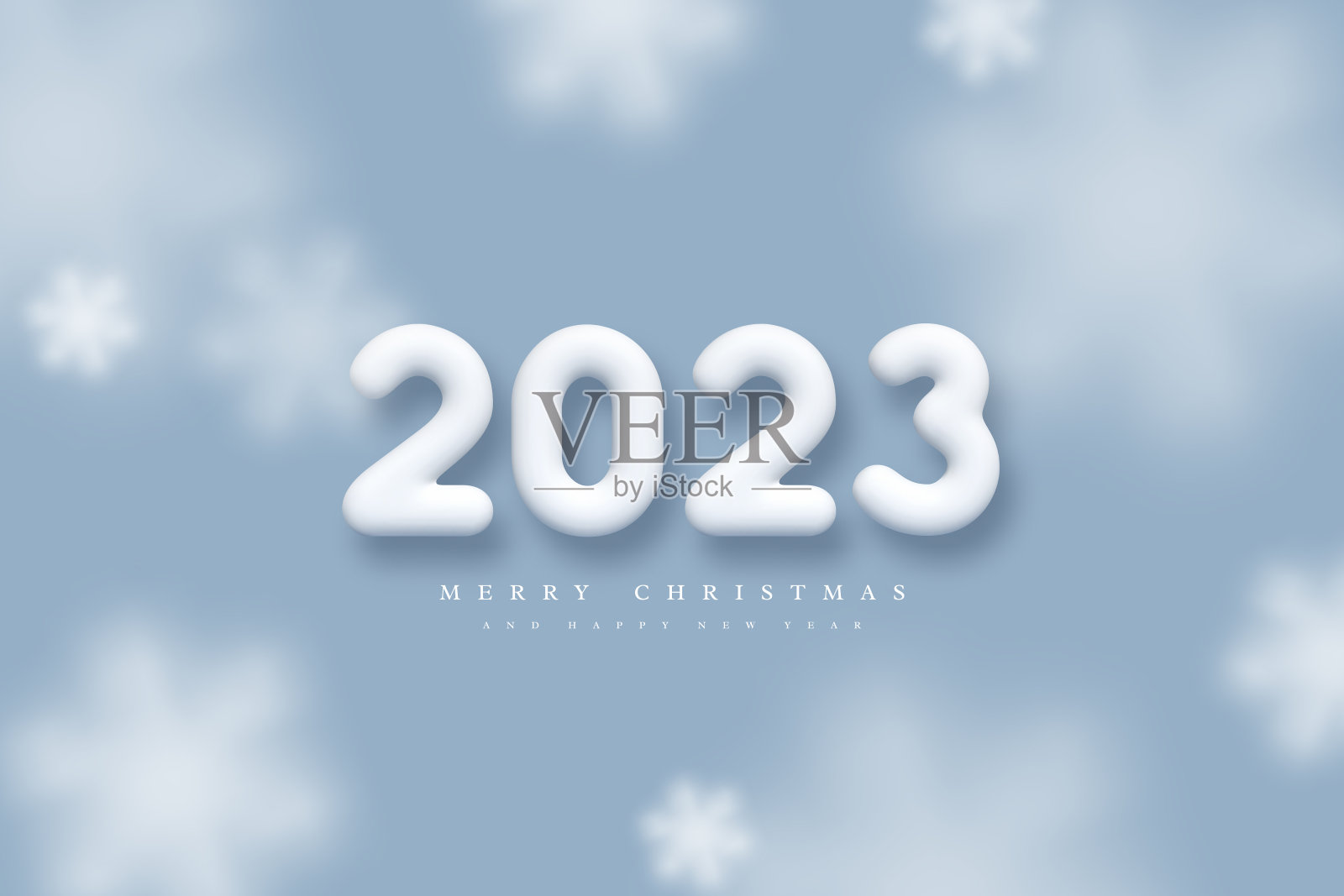 2023年新年标志。插画图片素材