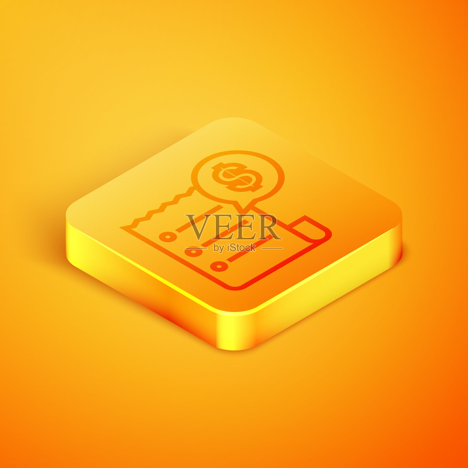 等距线纸支票和财务支票图标素材