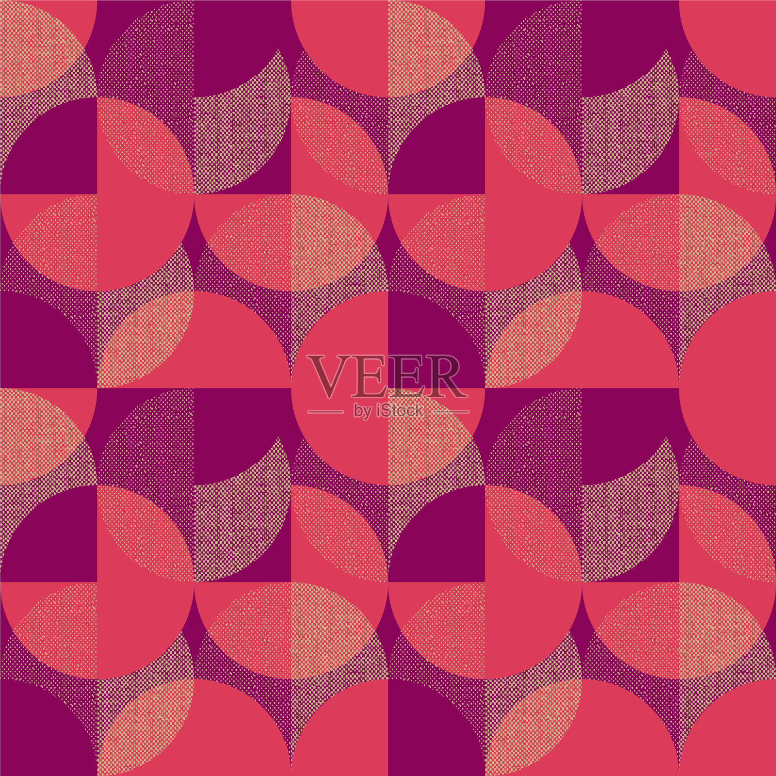 复古的振动纹理几何无缝图案插画图片素材