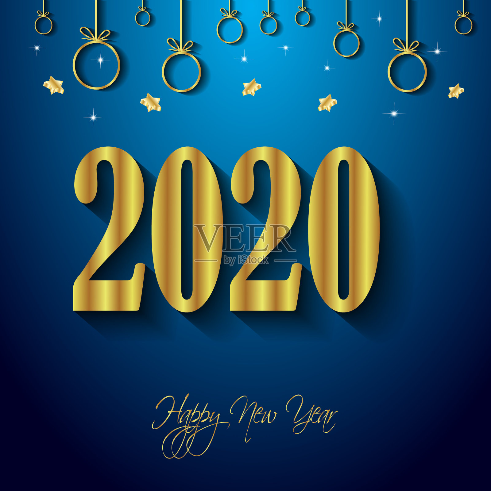 2020年新年快乐背景插画图片素材