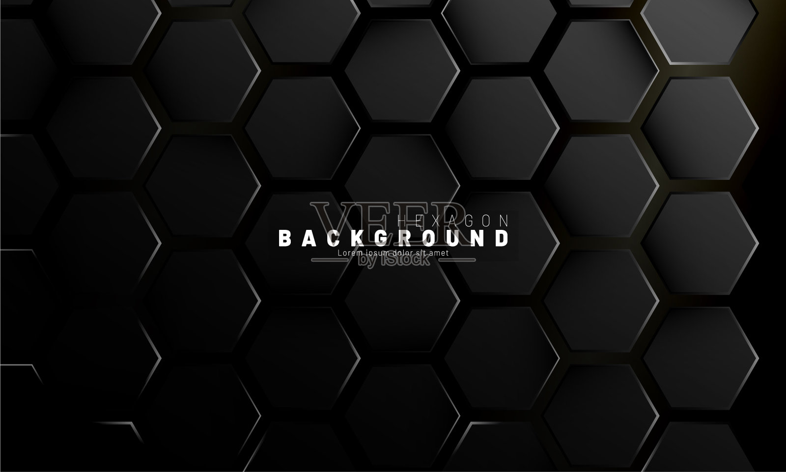 艺术品28072019背景六边形金属黑暗插画图片素材