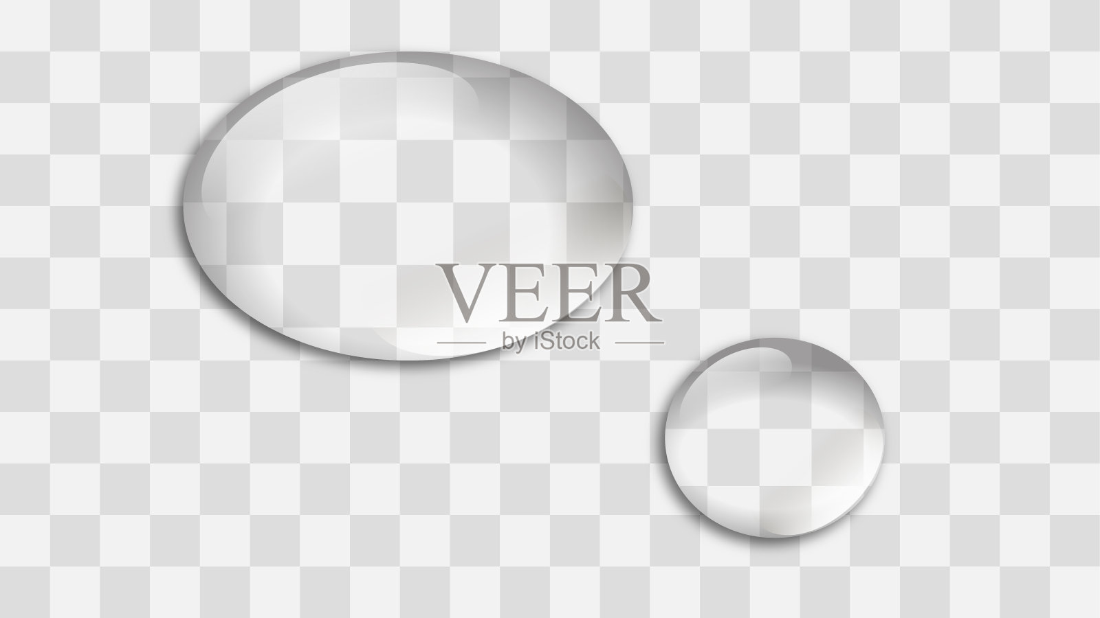 水滴。3 d。模拟真实的水滴。透明背景上的液体。矢量图插画图片素材