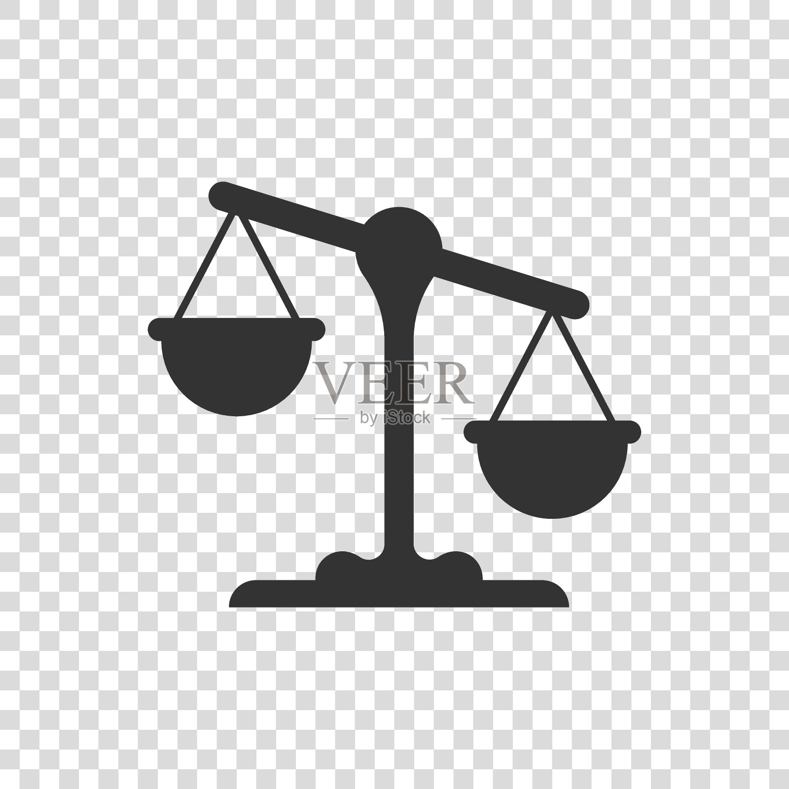 缩放图标在平坦的风格。天秤座矢量插图上孤立的背景。大比拼标志经营理念。图标素材