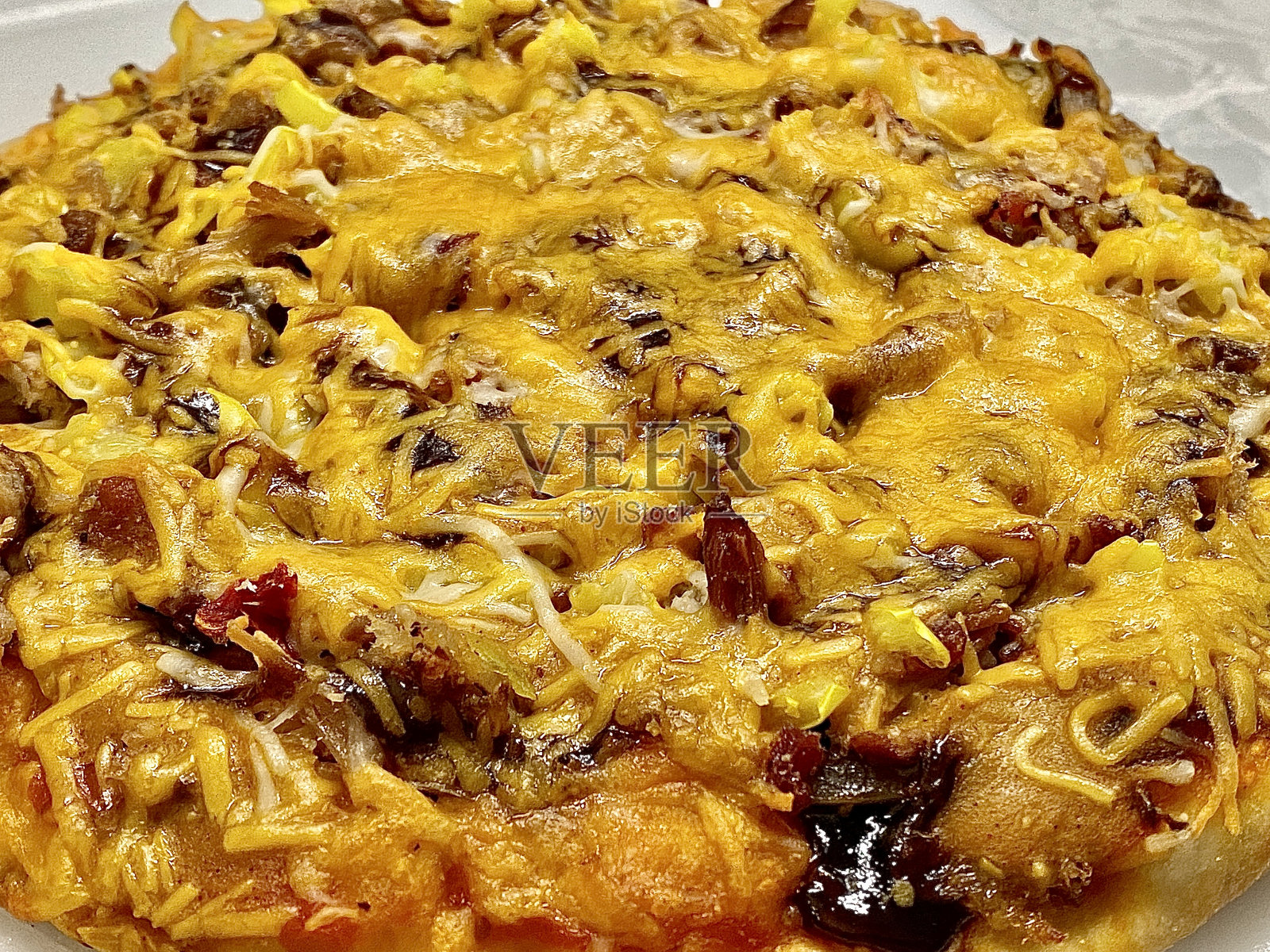 烧烤烤鸡披萨照片摄影图片