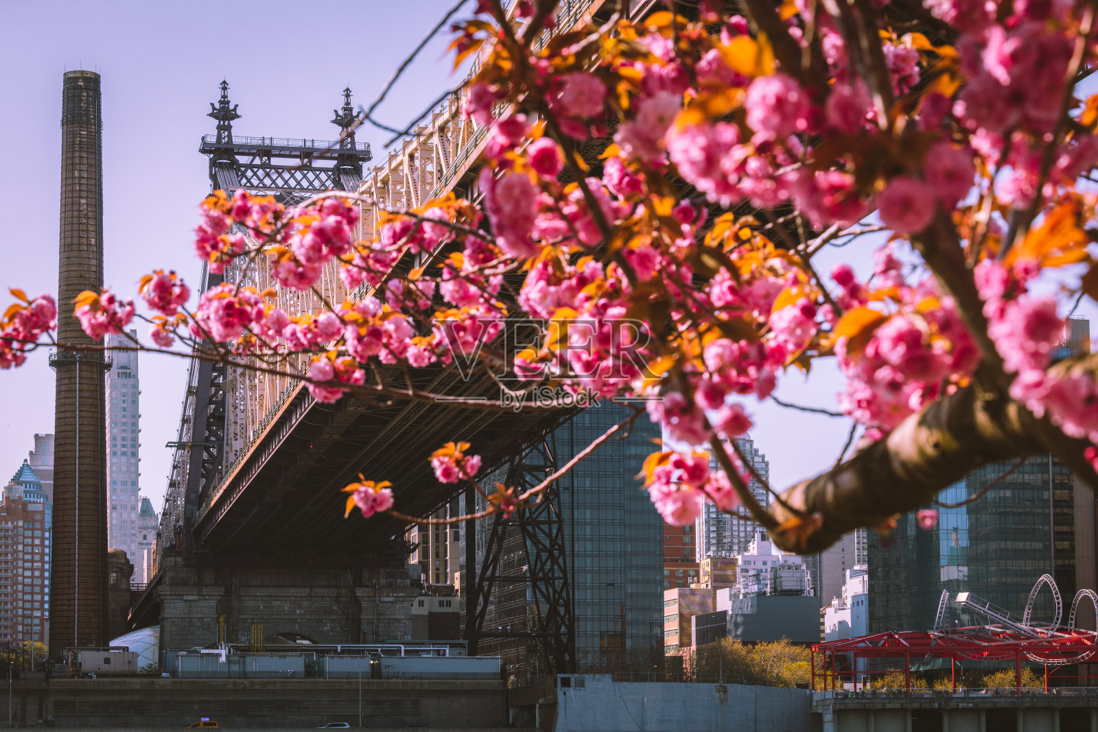皇后大桥和曼哈顿中城照片摄影图片