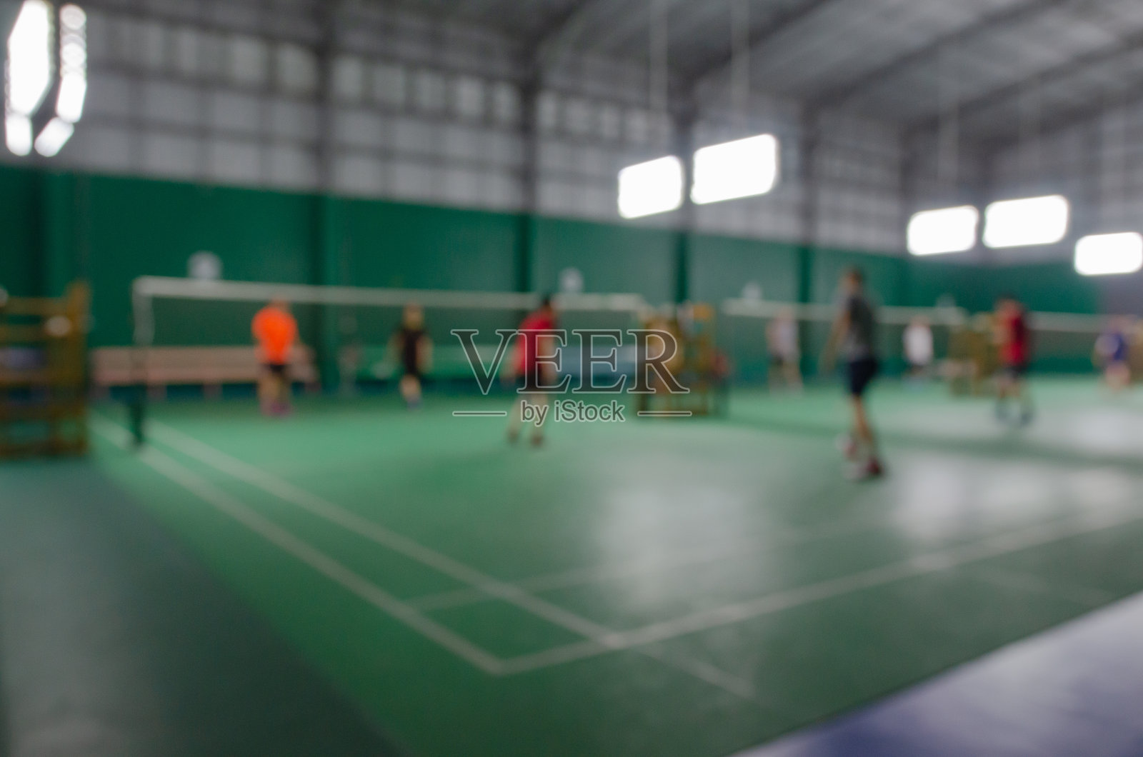 模糊的羽毛球运动员图像照片摄影图片