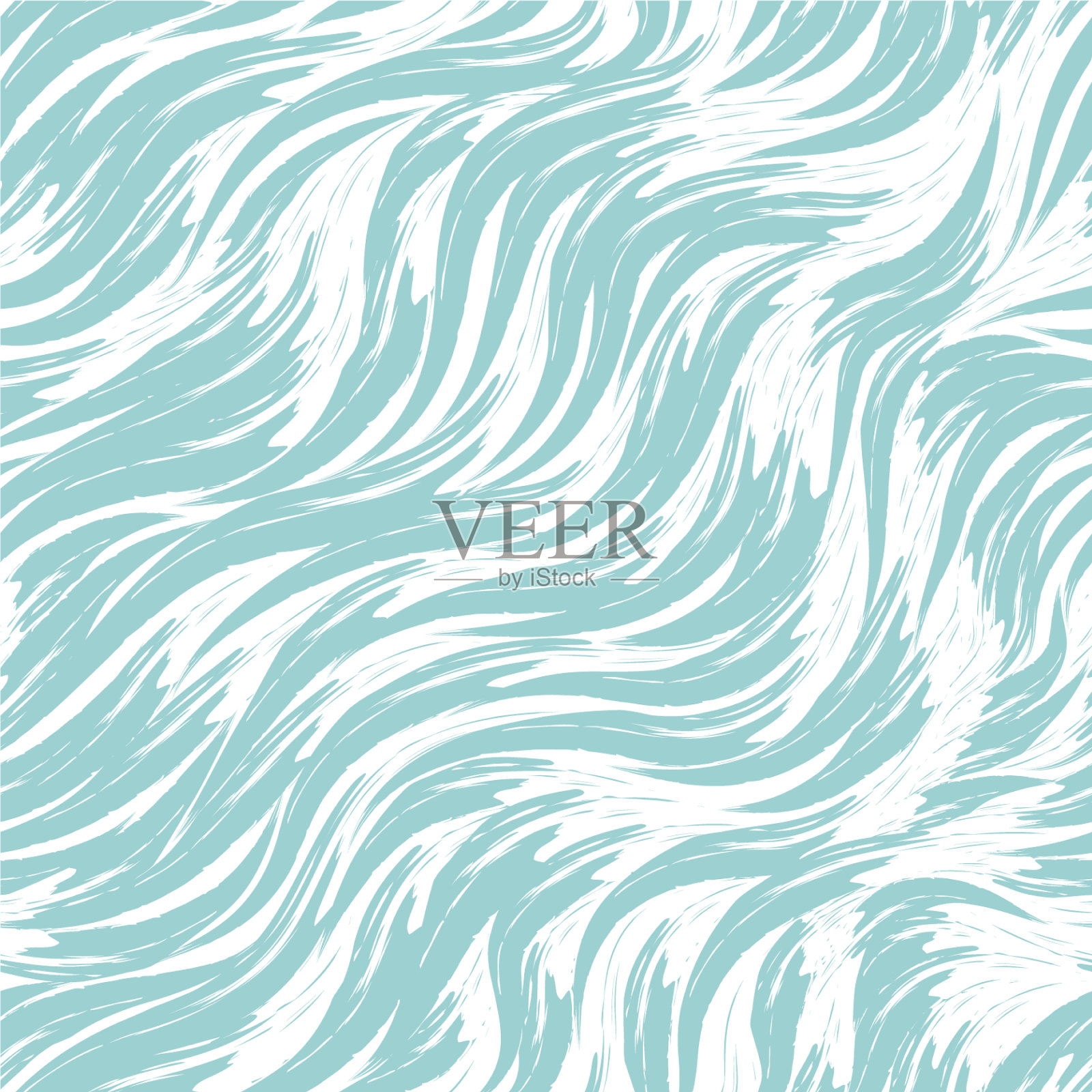 无缝图案蓝色波浪上的白色插画图片素材