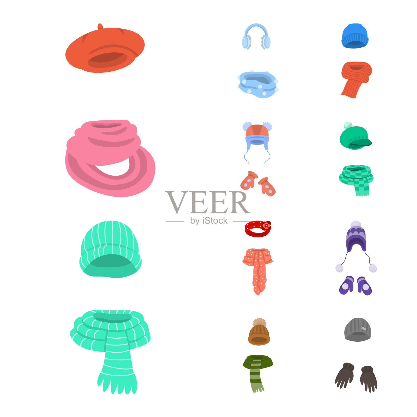 设计头饰和时尚标志套图标素材