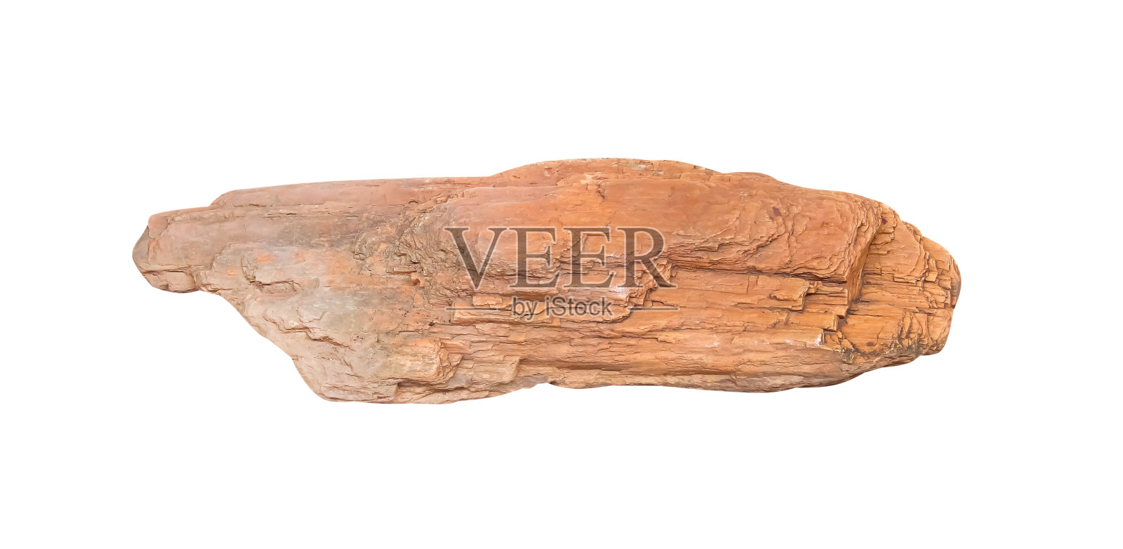 天然沉积岩孤立在白色背景，剪切路径照片摄影图片