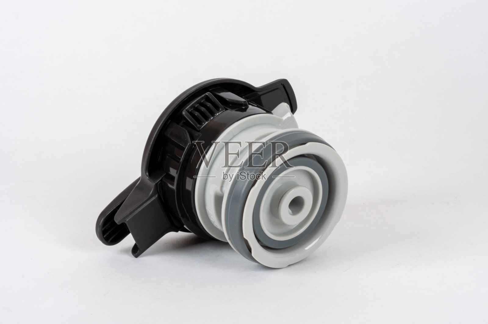 热水瓶瓶盖封闭孤立在白色背景照片摄影图片