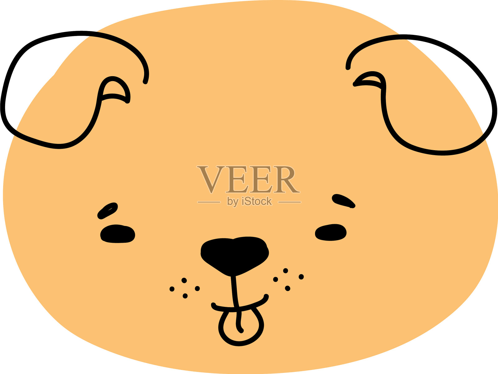 涂鸦动物儿童和涂鸦小狗狗设计元素图片