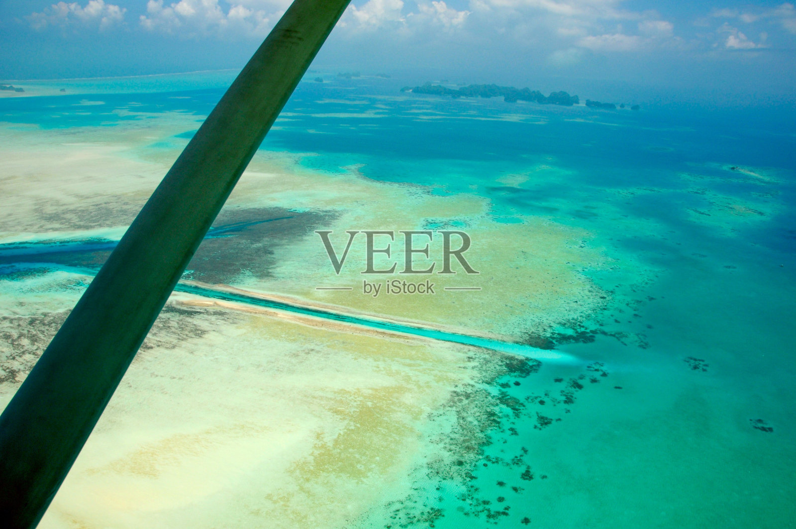 帕劳华丽的“海洋花园”:岩石群岛的鸟瞰图照片摄影图片