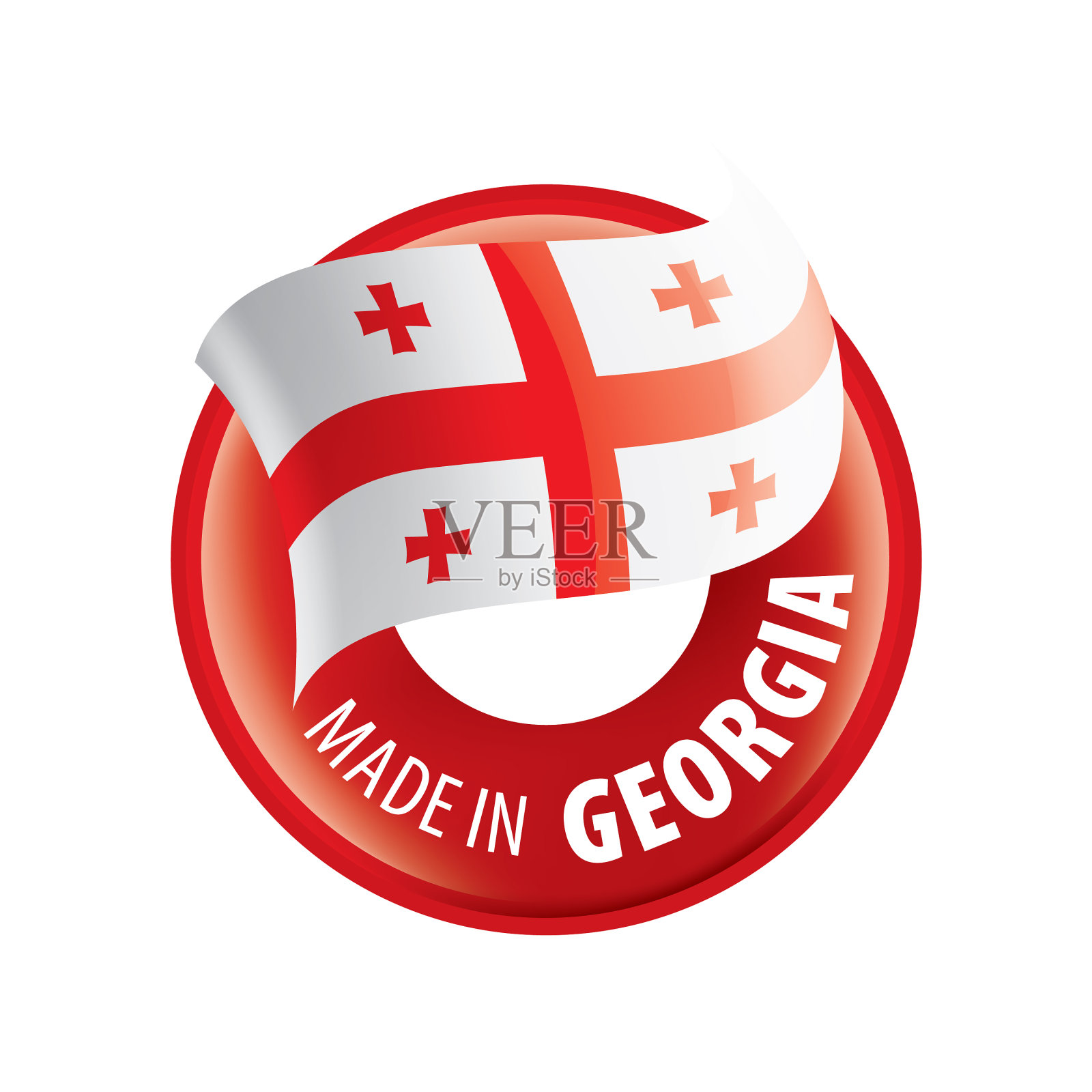 格鲁吉亚国旗上的白色设计元素图片